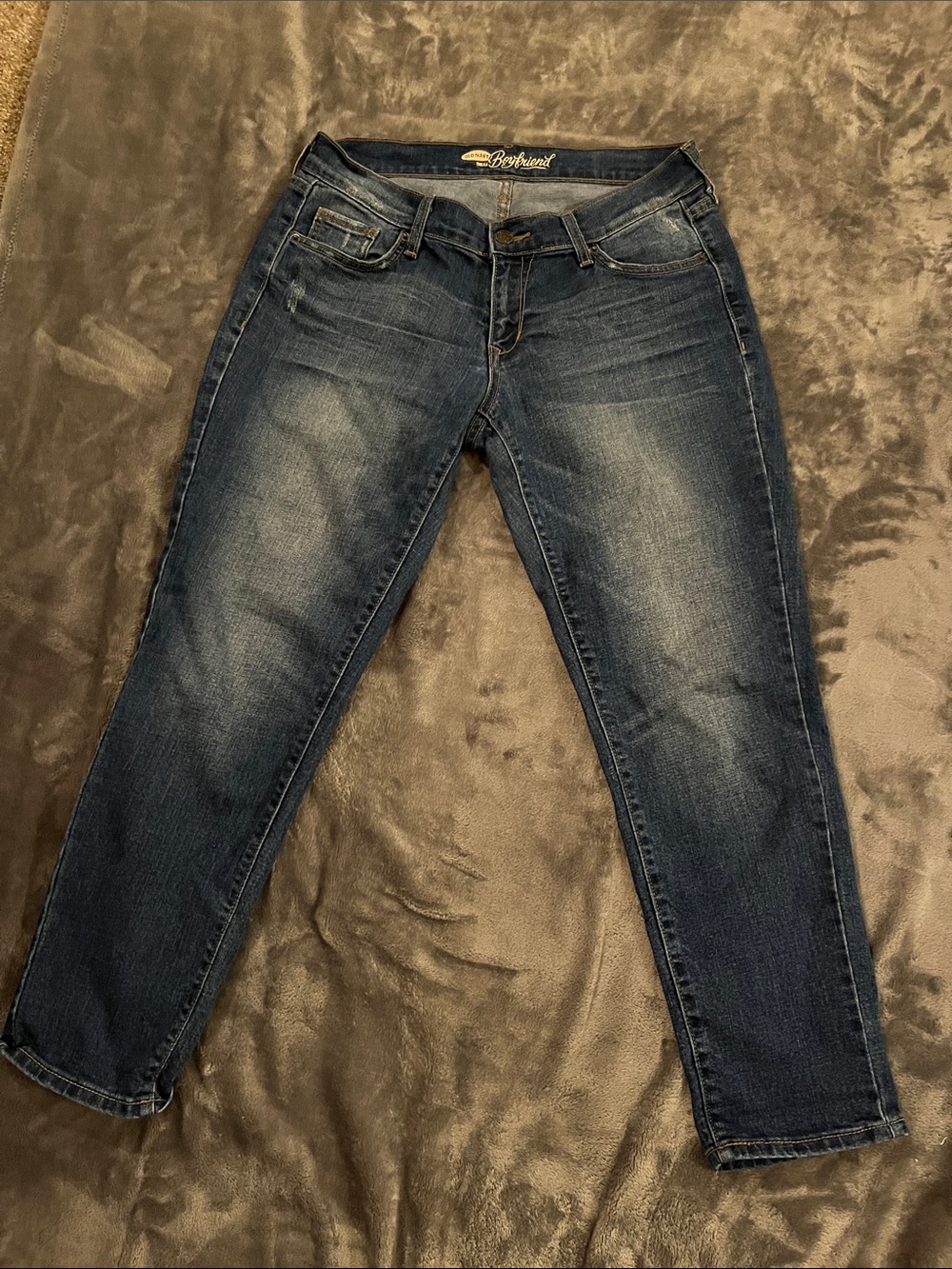Old Navy Distressed Boyfriend Jeans - Dark Blue